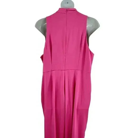 Prabal Gurung Wide Leg Tall Jumpsuit Romper 20W Pink Neck Bow Detail Barbiecore - Picture 7 of 16